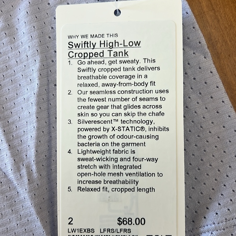 Swiftly High-Low Cropped Tank - Picture 2 of 3